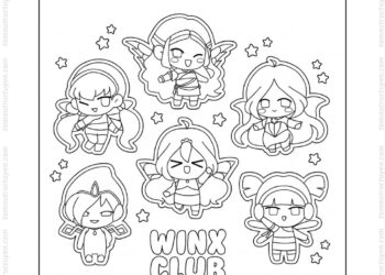 Tranh tô màu công chúa Winx xinh đẹp