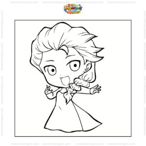 Tranh tô màu Elsa sức mạnh băng giá