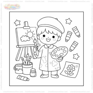 Tranh tô màu họa sĩ nhí Tranh tô màu họa sĩ nhí