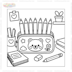 Tranh tô màu hộp bút chì
