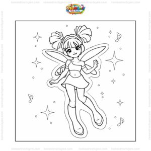 Tranh tô màu Winx Musa phép thuật