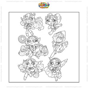 Tranh tô màu nhóm Winx cute