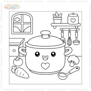 Tranh tô màu nồi hoạt hình