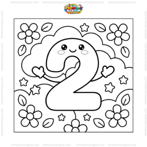 Tranh tô màu số 2 dễ thương