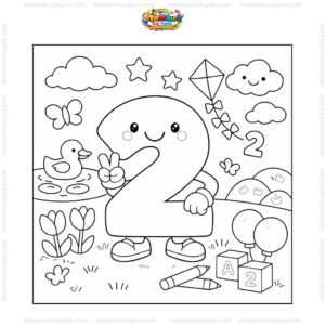 Tranh tô màu số 2 và con vịt