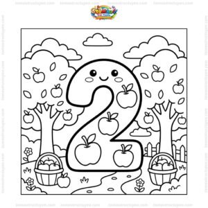 Tranh tô màu số 2 và quả táo