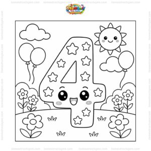 Tranh tô màu số 4 dễ thương