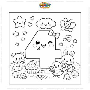 Tranh tô màu số 4 và động vật