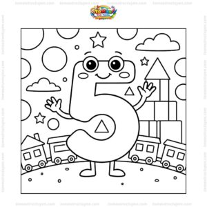 Tranh tô màu số 5 dễ thương