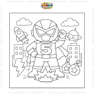 Tranh tô màu số 5 siêu nhân