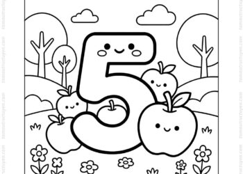 Tranh tô màu số 5 và quả táo