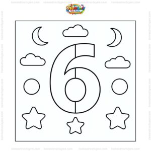 Tranh tô màu số 6 đơn giản