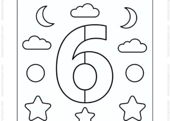 Tranh tô màu số 6 đơn giản