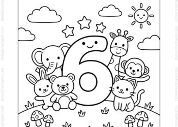 Tranh tô màu số 6 và con vật