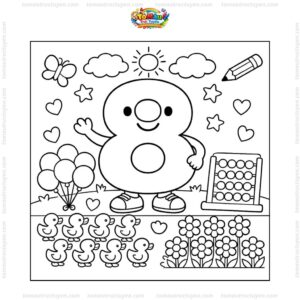 Tranh tô màu số 8 cho bé