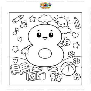 Tranh tô màu số 8 đáng yêu