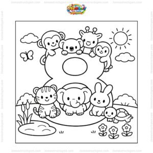 Tranh tô màu số 8 hình thú