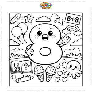 Tranh tô màu số 8 vui nhộn