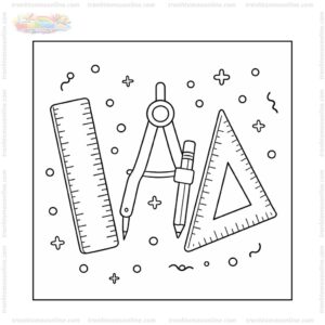 Tranh tô màu thước kẻ cùng compa Tranh tô màu thước kẻ cùng compa