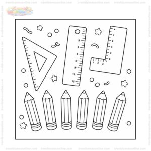 Tranh tô màu thước kẻ và bút chì Tranh tô màu thước kẻ và bút chì