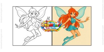tranh tô màu winx bloom