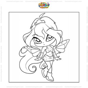 Tranh tô màu Winx Bloom cute