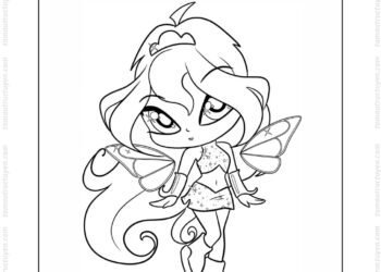 Tranh tô màu Winx Bloom cute