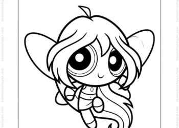 Tranh tô màu Winx Bloom đơn giản