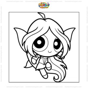 Tranh tô màu Winx Flora cute