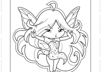 Tranh tô màu Winx Flora ngộ nghĩnh