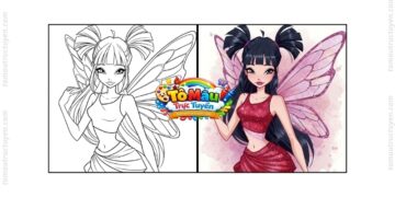 tranh tô màu winx musa