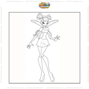 Tranh tô màu Winx Musa biến hình