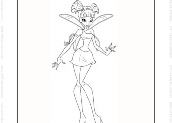Tranh tô màu Winx Musa biến hình