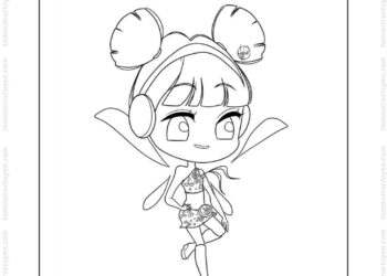 Tranh tô màu Winx Musa cute