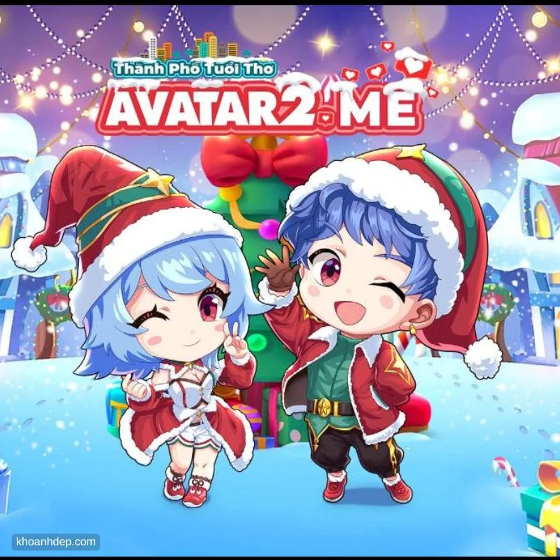 Nhân vật mạng xã hội avatar VNTeam đón Noel vui vẻ giữa thành phố tuyết