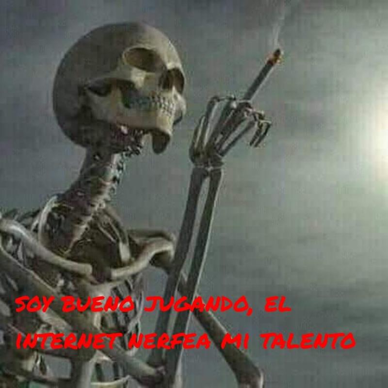 Bộ xương meme hút thuốc suy tư