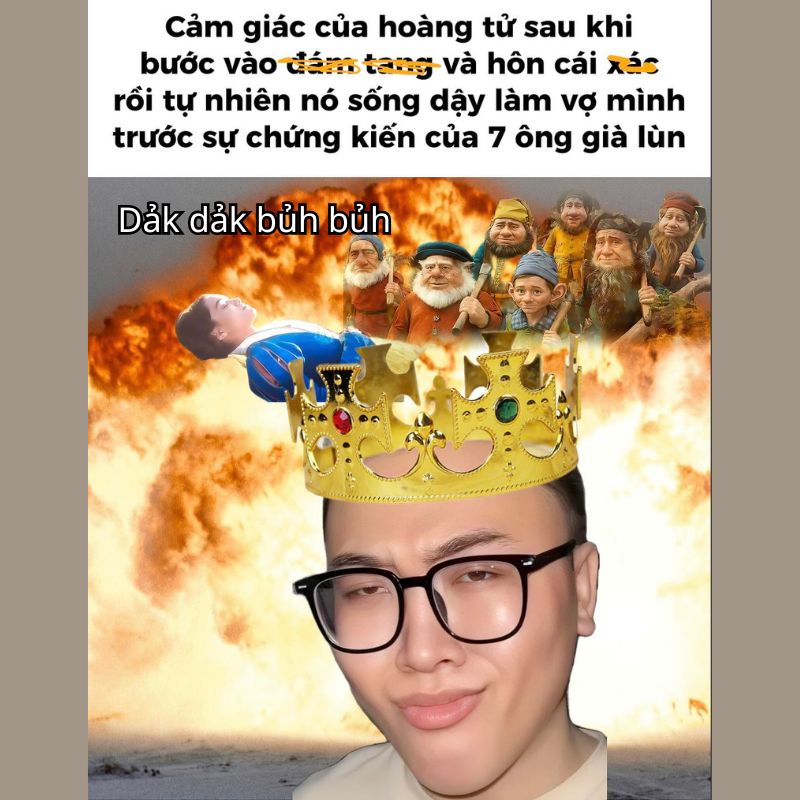 Dảk bủh được dùng để phản ứng trước những tình huống trớ trêu, châm biếm