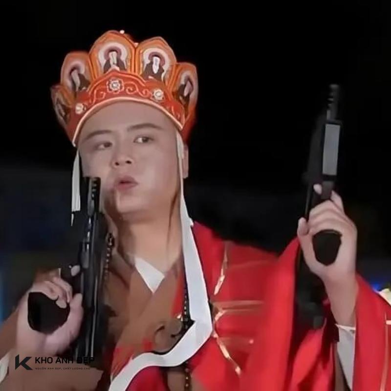 100+ Ảnh Đường Tăng meme cực kỳ "tấu hài" và “lầy lội” 14 Đường Tăng thổi gió đầu súng lục