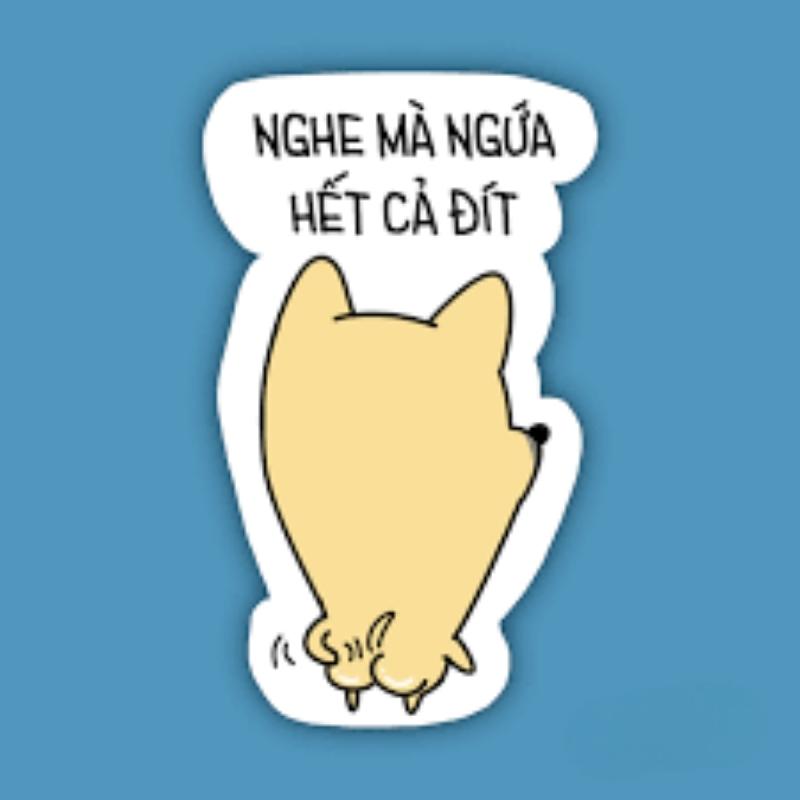 ảnh chú chó hoạt hình gãi đít