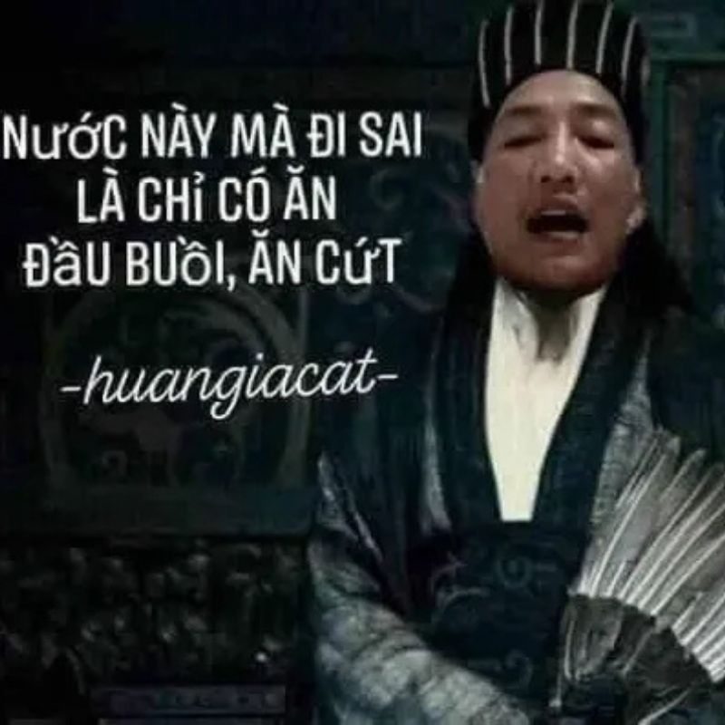 Ảnh chế thầy Huấn Gia Cát nước này mà đi sai chỉ có ăn đầu buồi, ăn cứt