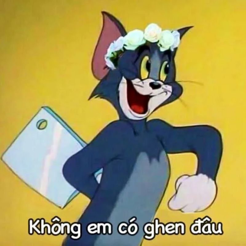 meme mèo tom cầm dao sau lưng