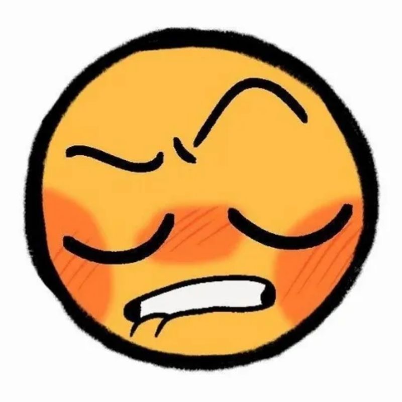 meme cắn môi bất lực