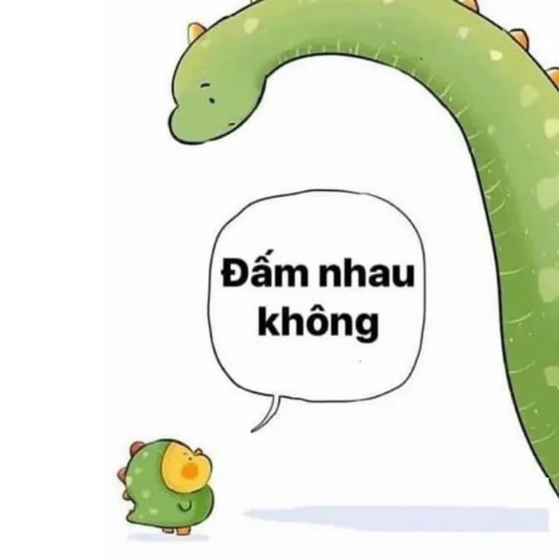 Meme khủng long rủ đấm nhau không