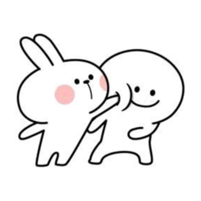 Meme thỏ má hồng đấm thẳng mặt người bạn
