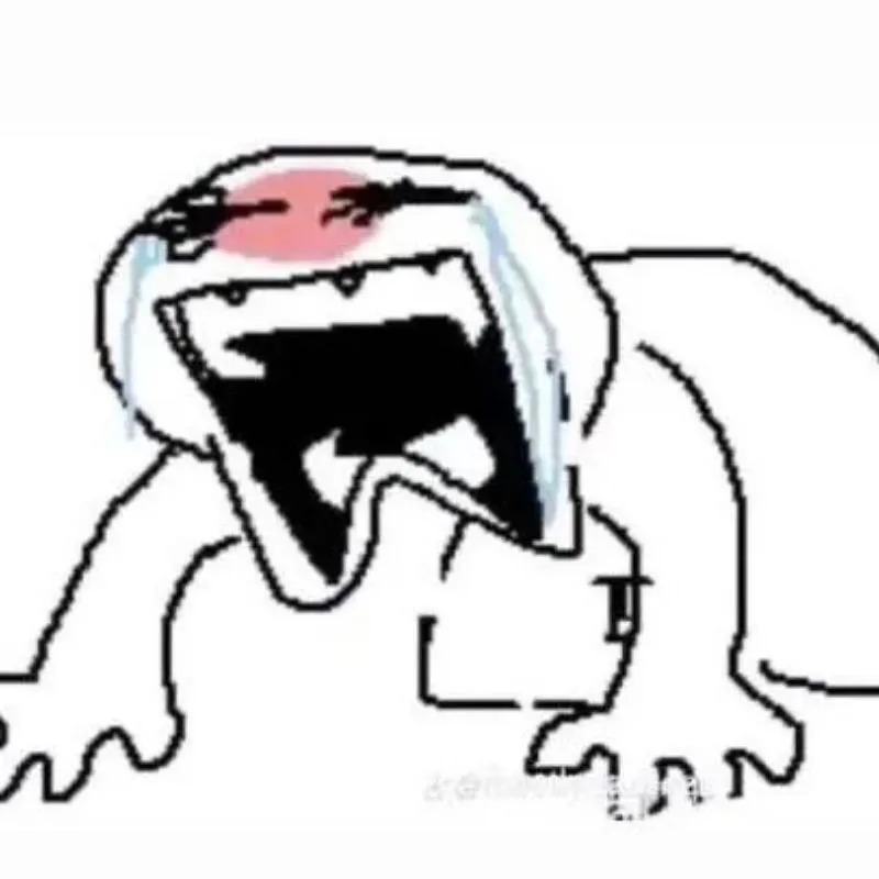 Hình vẽ meme nét nguệch ngoạc đang khóc lóc thảm thiết