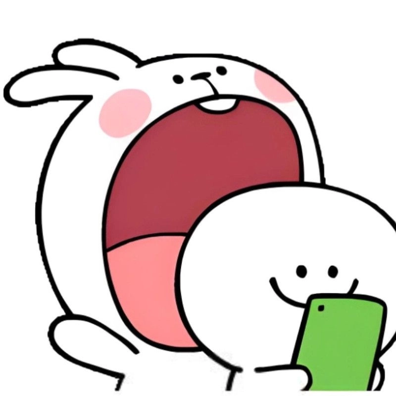Meme thỏ há miệng cạp đầu người yêu cute