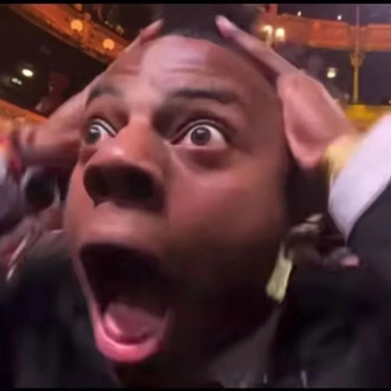 Meme streamer IShowSpeed há miệng trợn mắt