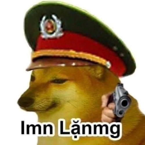 Chó Shiba đội mũ cảnh sát chỉa súng "im lặng"