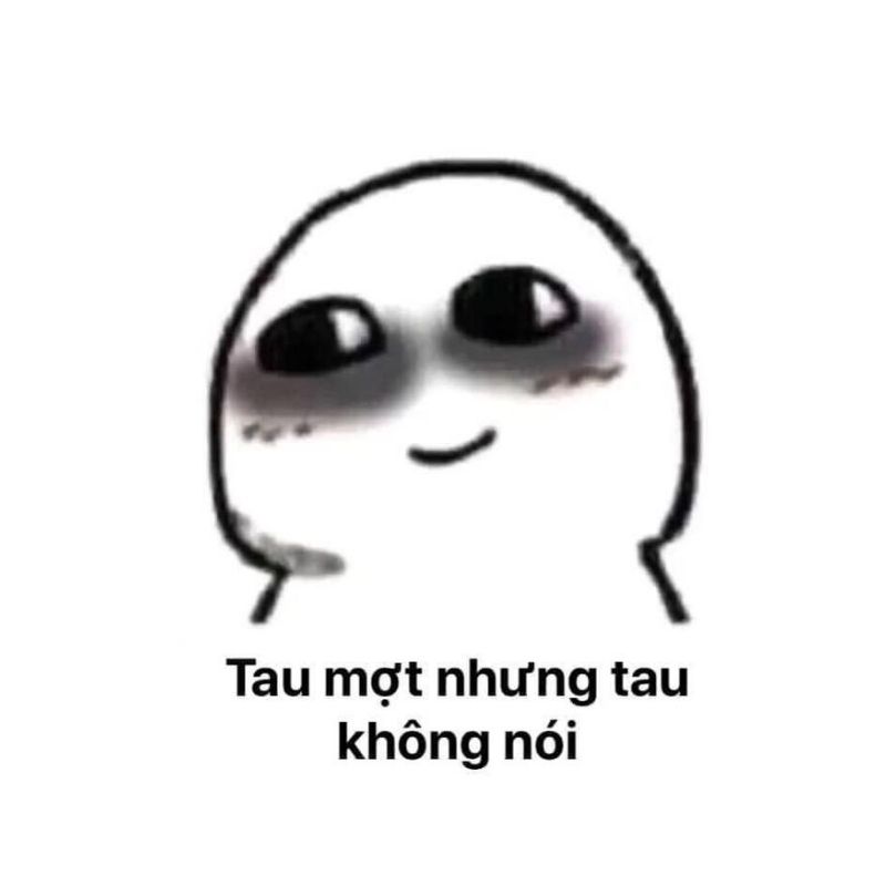 Meme mệt mỏi mỉm cười với đôi mắt thâm đen quầng.
