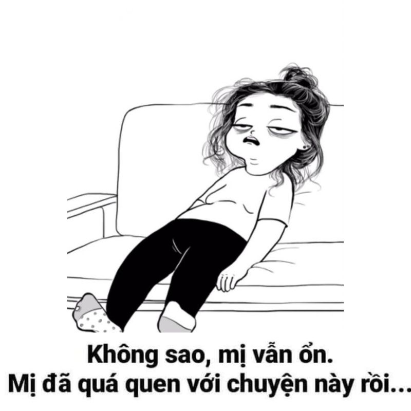 meme quầng thâm mệt mỏi